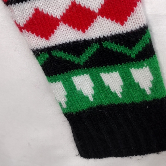 Ugly Christmas Sweater Santa Riding a Unicorn Women's S Multicolor Holiday Retro - Picture 5 of 9